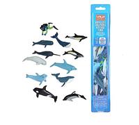 Wild Republic Nature Tube Balena e delfino, Tubi Con Animali Di Plastica, Set Pupazzetti Di Animali, Regalo Di Compleanno, Ideale Per Giochi Interattivi