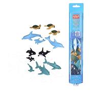Wild Republic Nature Tube Famiglia Oceano, Tubi Con Animali Di Plastica, Set Pupazzetti Di Animali, Regalo Di Compleanno, Ideale Per Giochi Interattivi