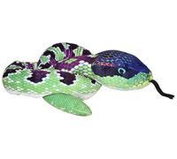 Wild Republic- Plush Snake 54 Inches Verde Viola, Colore, 23525