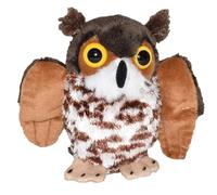 WILD REPUBLIC Pocketkins Gufo Cornuto di Peluche - 13 cm