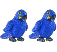 WILD REPUBLIC Rainforest Ara Giacinto, Peluche, 11.4 cm, Giocattolo di Peluche, Riempimento con Bottiglie d'Acqua Riciclate Filate, Ecologico (Confezione da 2)