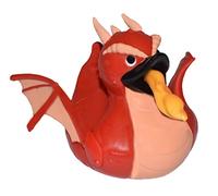 Wild Republic Rubber Duck Drago Rosso, Papera Di Gomma, Papera Giocattolo, Regalo Per Bambino, Bambini Ed Adulti, 10 cm