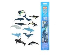Wild Republic Whales and Dolphins Tube Bottlenose Spotted White-sid