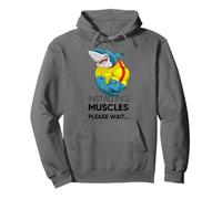 Wild Shark Loading Muscle in Gym Novelty Graphic Designs Felpa con Cappuccio