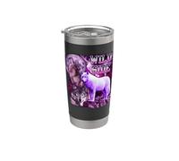 Wild Side Wolf On Moon Galaxy Funny Three Wolves Lover Bicchiere termico in acciaio inox doppia parete