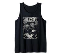 Wild Soul Country Western Bald Eagle Full Moon America Canotta