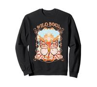 Wild Soul Farfalla Mistico Retro Art Felpa