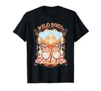 Wild Soul Farfalla Mistico Retro Art Maglietta