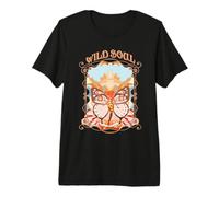 Wild Soul Farfalla Mistico Retro Art Maglietta Premium