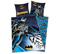 Wild South Shop Batman - Biancheria da letto DC Comics, 80 x 80 cm + 135 x 200 cm, 100% cotone rinforzato con chiusura lampo