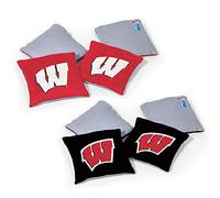 Wild Sports NCAA Wisconsin Badgers - Pouf double-face, 8 pezzi, colori della squadra