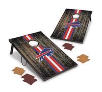 Wild Sports NFL Buffalo Bills 2 'x 3' MDF Deluxe Cornhole Set - con angoli e grembiuli, colore della squadra