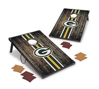 Wild Sports NFL Green Bay Packers 2 'x 3' MDF Deluxe Cornhole Set - con angoli e grembiuli, colore della squadra