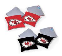 Wild Sports NFL Kansas City Chiefs - Pouf double-face, 8 pezzi, colori della squadra
