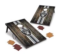 Wild Sports NFL Las Vegas Raiders 2 'x 3' MDF Deluxe Cornhole Set - con angoli e grembiuli, colore squadra