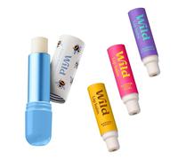 Wild Starter kit per balsamo labbra naturale ricaricabile - Include custodia in stampa Api & 3 ricariche per balsamo labbra in varie profumazioni - Passionfruit Swirl, Manuka Honey e Coconut & Vanilla