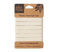 Wild & Stone Confezione da 6 elastici per capelli, 100% biodegradabili e privi di plastica, 100% cotone biologico e gomma naturale a base vegetale, senza pieghe, colore: biondo