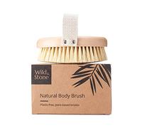 Wild & Stone | Spazzola per il corpo con spazzolatura a secco | Esfoliazione delicata | Spazzola da bagno con setole naturali | Spazzola a secco sostenibile