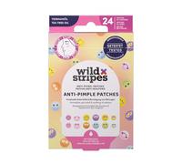 Wild Stripes - Anti-Pimple Patches Smile Stop - Cerotti brufoli colorati con olio di tea tree per cura rapida ed efficace - Anti brufoli e punti neri - Pelle impura - 24 pezzi