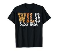 Wild Super Papa Animal Pattern Giornata della Terra Maglietta