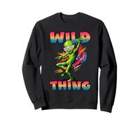 Wild Thing Divertente Alien Dancing Retro 80s Disco Groove Felpa