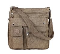WILD THINGS ONLY !!! Bag Street 2221 - Borsa a tracolla sportiva da donna, in nylon, marrone