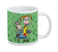 Wild Thornberrys Eliza & Darwin Footprints - Tazza da caffè in ceramica, idea regalo per caffè, tè e bevande calde, 325 ml, colore: bianco