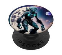 Wild Wendigo Skinwalker in Space Illustration Graphic Design PopSockets PopGrip Adesivo