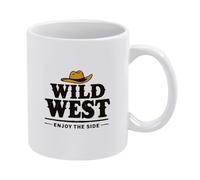 Wild West And Enjoy The Side Tazza Da Caffè In Porcellana Tazze Da Caffè Classica Tazza 330Ml Per Cappuccino Ufficio Latte