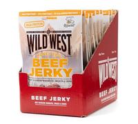 Wild West Beef Jerky 16x60g Honey BBQ, carne secca proteica, snack proteico Beef Jerky, carne essiccata di manzo