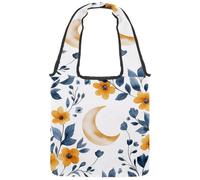 Wild West Collection - Borsa tote in tela da donna, con cactus, toro, teschio, cappello da cowboy, riutilizzabile, lavabile ed ecologica, Multicolore 04, 14.1x14.9in/36x38cm