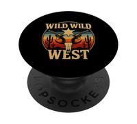 Wild West Costume divertente fuorilegge Gunslinger Sheriff Star PopSockets PopGrip Adesivo