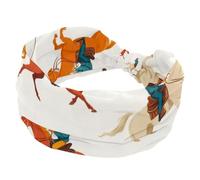 Wild West Cowboys - Fascia larga da donna, con motivo di cavalli, comode fasce per capelli annodate, turbante antiscivolo, fascia elastica per capelli, accessori per capelli alla moda