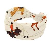 Wild West Cowboys with Horses Rodeo - Fascia per capelli da donna, stile vintage, con croce intrecciata, morbida fascia elastica per capelli, accessorio per capelli