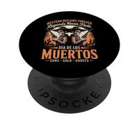 Wild West Freedom - Teschio Día de los Muertos PopSockets PopGrip Adesivo