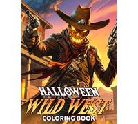 Wild West Halloween Coloring Book: Western in Spooky Night Coloring Pages featuring Funny Frontier Ghosts, Skeleton Outlaws Scenes for All Ages to Enjoy Seasonal Creativity and Stress Relief