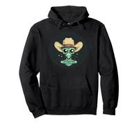 Wild West incontra lo spazio esterno con questo costume da cowboy alieno Felpa con Cappuccio