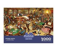 Wild West Saloon Shootout Showdown Puzzle in Legno Impermeabile DIY Puzzles Da 1000 Pezzi Regali Per Adulti Sfidanti E Rompicapo Per Decorazioni Domestiche