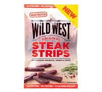 Wild West Steak Strips, 25g Original, carne secca proteica, snack proteico Beef Jerky, carne essiccata di manzo
