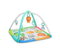Wild Wiggles Jungle Jubilee FoldAway Activity Gym di Bright Starts per neonati e bambini, tema Safari unisex con design salvaspazio, 5 giocattoli inclusi