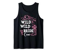 Wild Wild Bride Crew Bachelorette Cowgirl Pink Bridal Cowboy Canotta