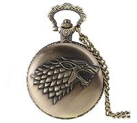 Wild Wolf Bronze Pocket Watch Men's and Women's Pendant Pocket Watch Quartz Clock Necklace Pocket Watch Gift Gift 2