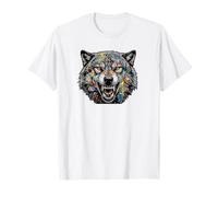 Wild Wolf Grafitti Style Wilderness Wolves Predator Maglietta