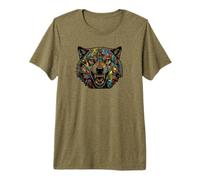 Wild Wolf Grafitti Style Wilderness Wolves Predator Maglietta Premium