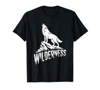 Wild Wolf Mountain Life Wilderness Forest Survival Art Maglietta