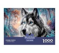 Wild Wolf Puzzles 1000 Pezzi Puzzle Jigsaw Vita Selvaggia per Adulti Gioco di Puzzle Puzzle Decorazione per Tutta la Famiglia, per Donne, Regali per Uomini Cartone 100% Riciclato 52x38cm/1000pcs