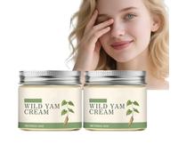 Wild Yam Cream per donne, idratante quotidiano per viso e corpo, aiuta a ridurre le vampate di calore e sudorazioni notturne, tutti i tipi di pelle crema per la cura della pelle (2 pezzi)