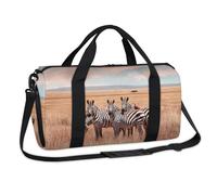 Wild Zebra Borsone sportivo africano zebrato week-end borsa da viaggio casual borsa da viaggio palestra borsone per bambini ragazze ragazzi donne uomini