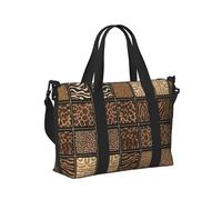 Wild Zoo Print - Borsa da viaggio per donne e uomini, pieghevole, portatile, per viaggi nel fine settimana