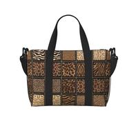Wild Zoo Print Italy Flag Print Borsa versatile da viaggio, borsa a tracolla portatile da viaggio per ogni tua esigenza